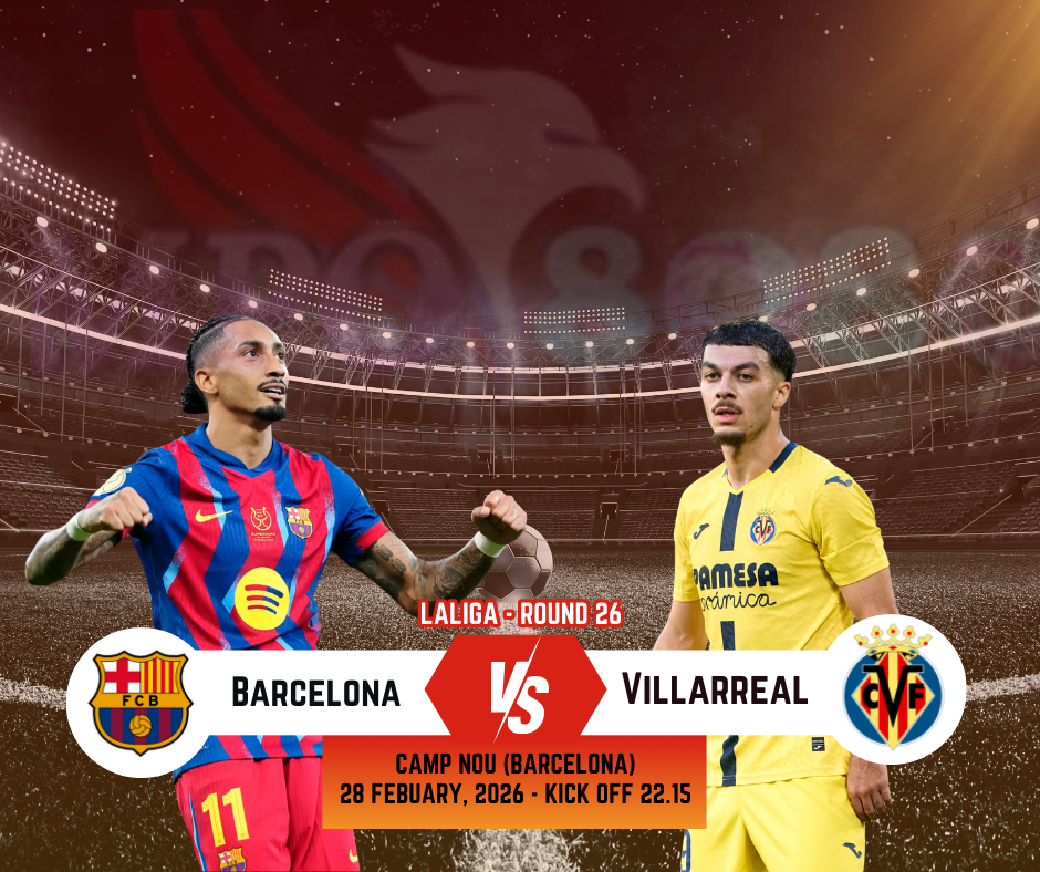 Preview pertandingan Barcelona vs Villarreal La Liga pekan ke-26