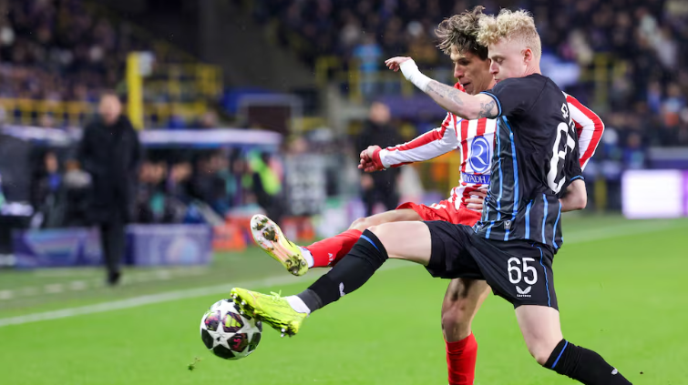 Duel Atletico Madrid vs Club Brugge KV pada leg kedua Liga Champions 2026.